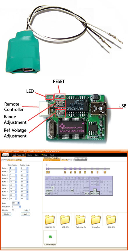 CarPC JoyCon (Steering wheel remote controller interface)